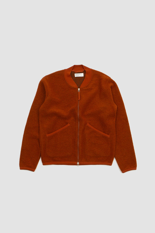 SPORTIVO STORE_Zip Bomber Wool Fleece Orange