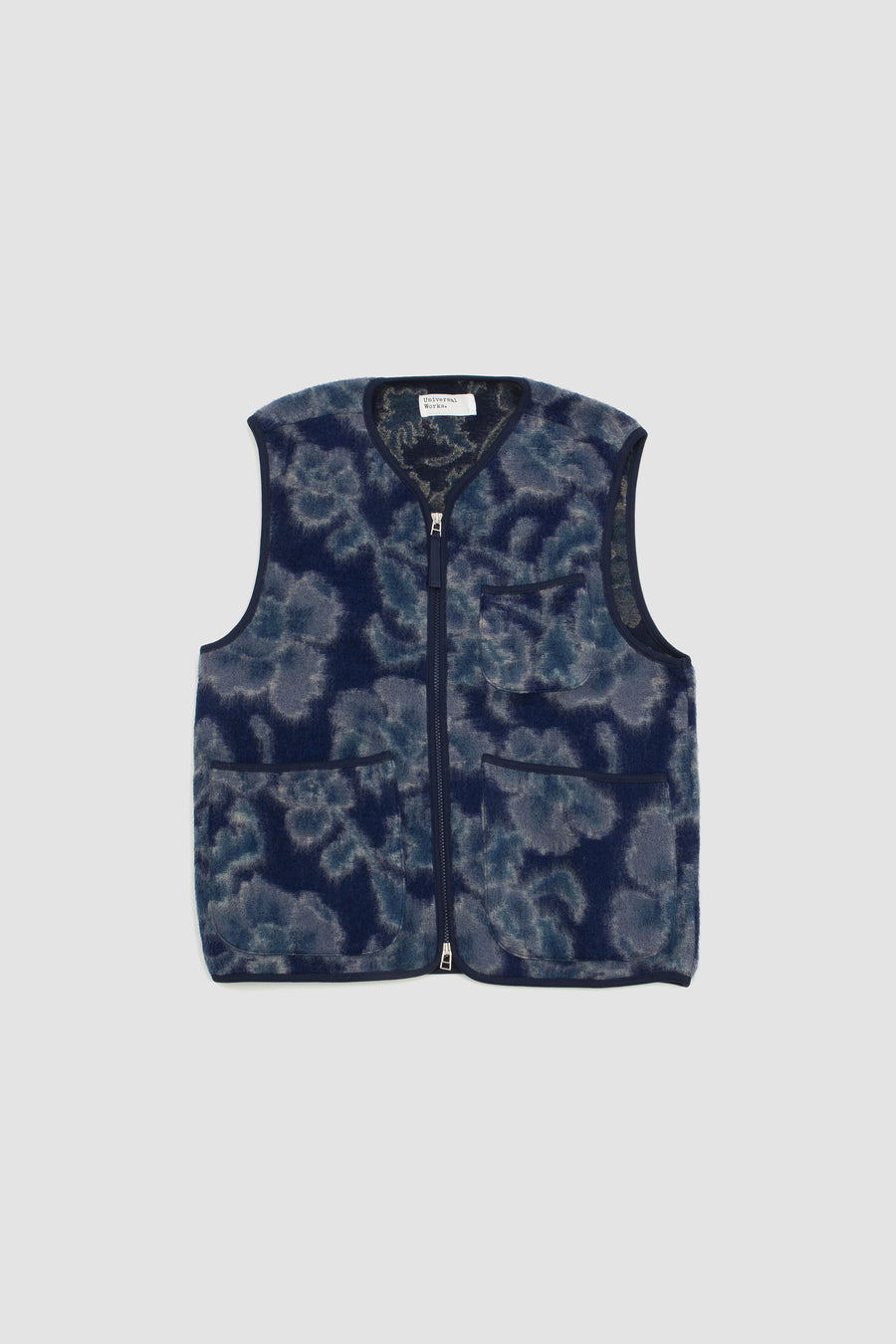 SPORTIVO STORE_Zip Gilet Flower Fleece Navy