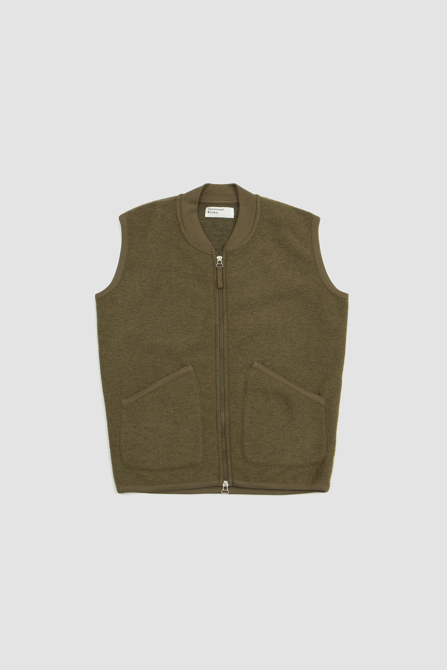 SPORTIVO STORE_Zip Waistcoat Wool Fleece Lovat