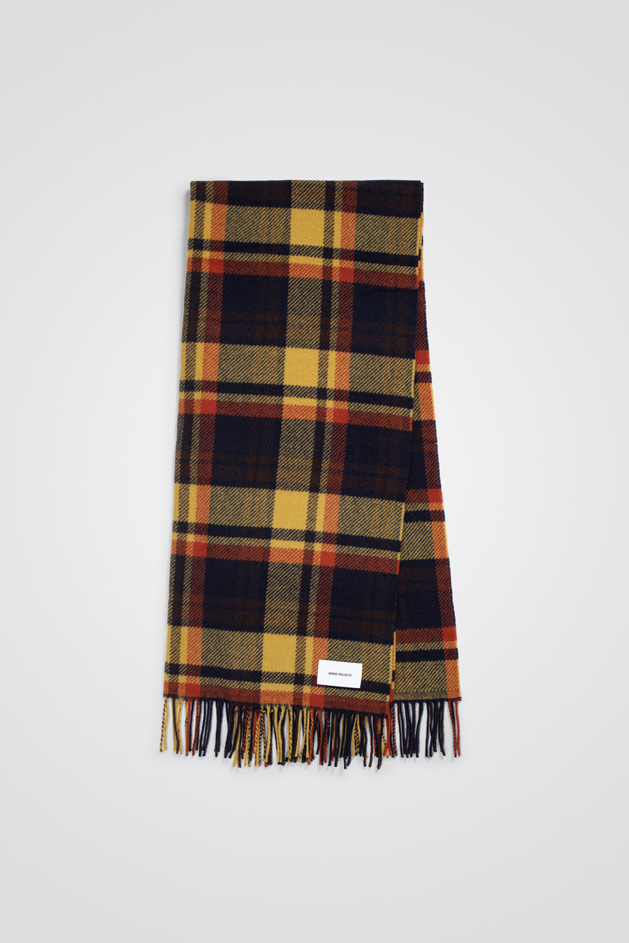 SPORTIVO STORE_Virgin Wool Checked Scarf Dark Navy