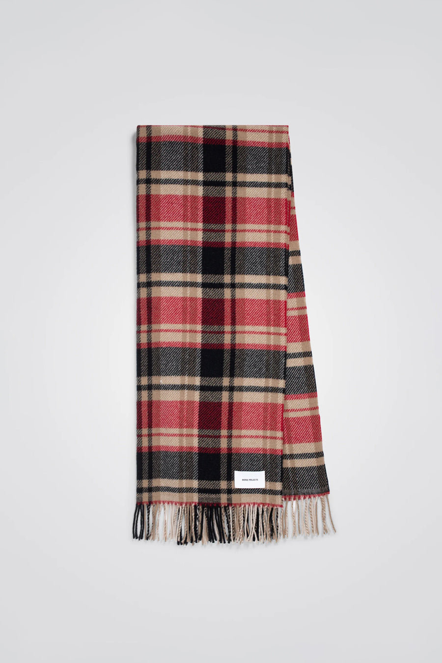 SPORTIVO STORE_Virgin Wool Checked Scarf Holmen Red