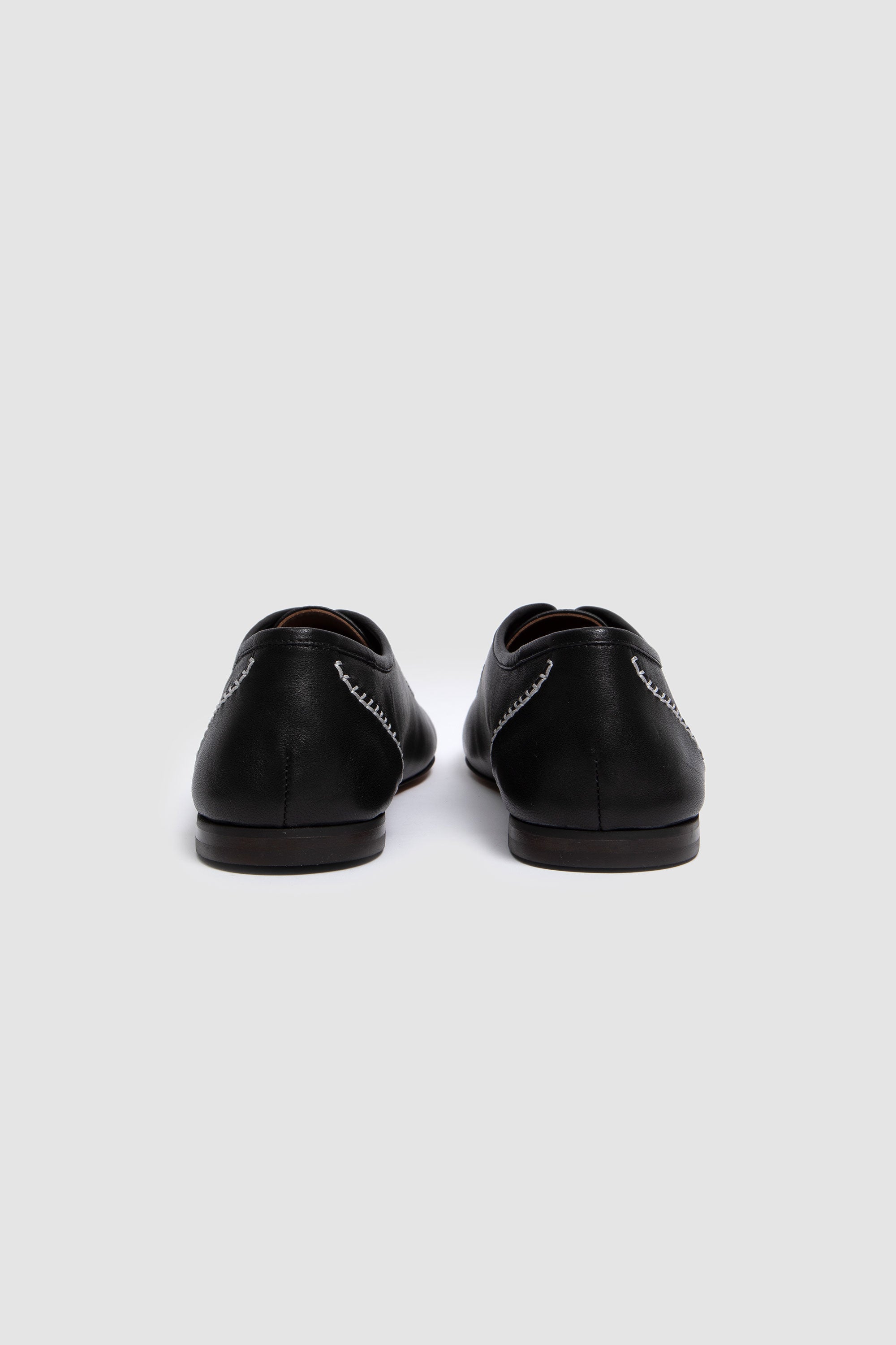 Lace Up Flat Shoes Nappa Black_7