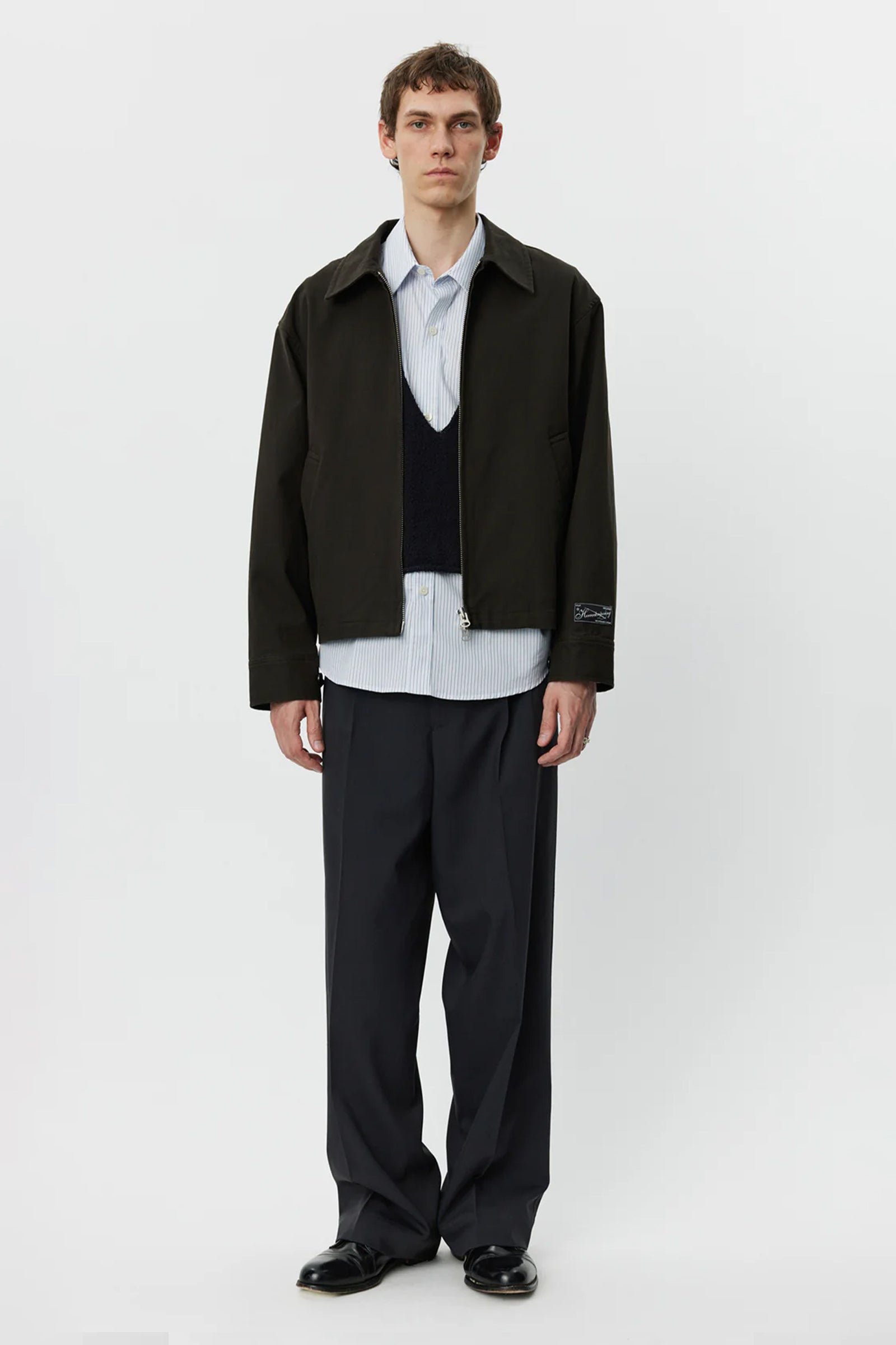 Work Jacket Washed Black Twill