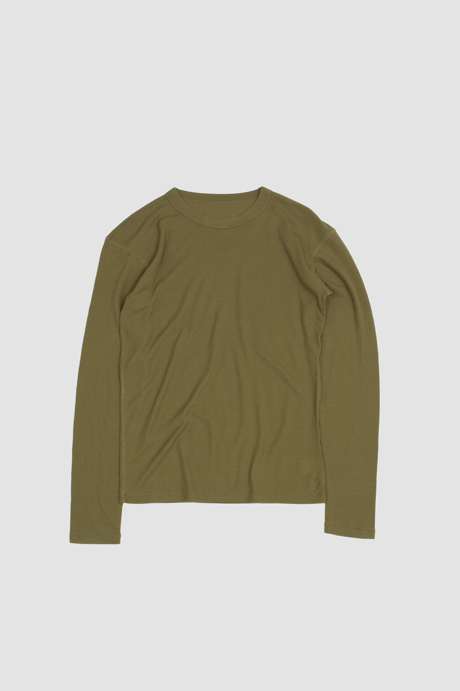 SPORTIVO STORE_Base Tee LS Rib Wool Olive