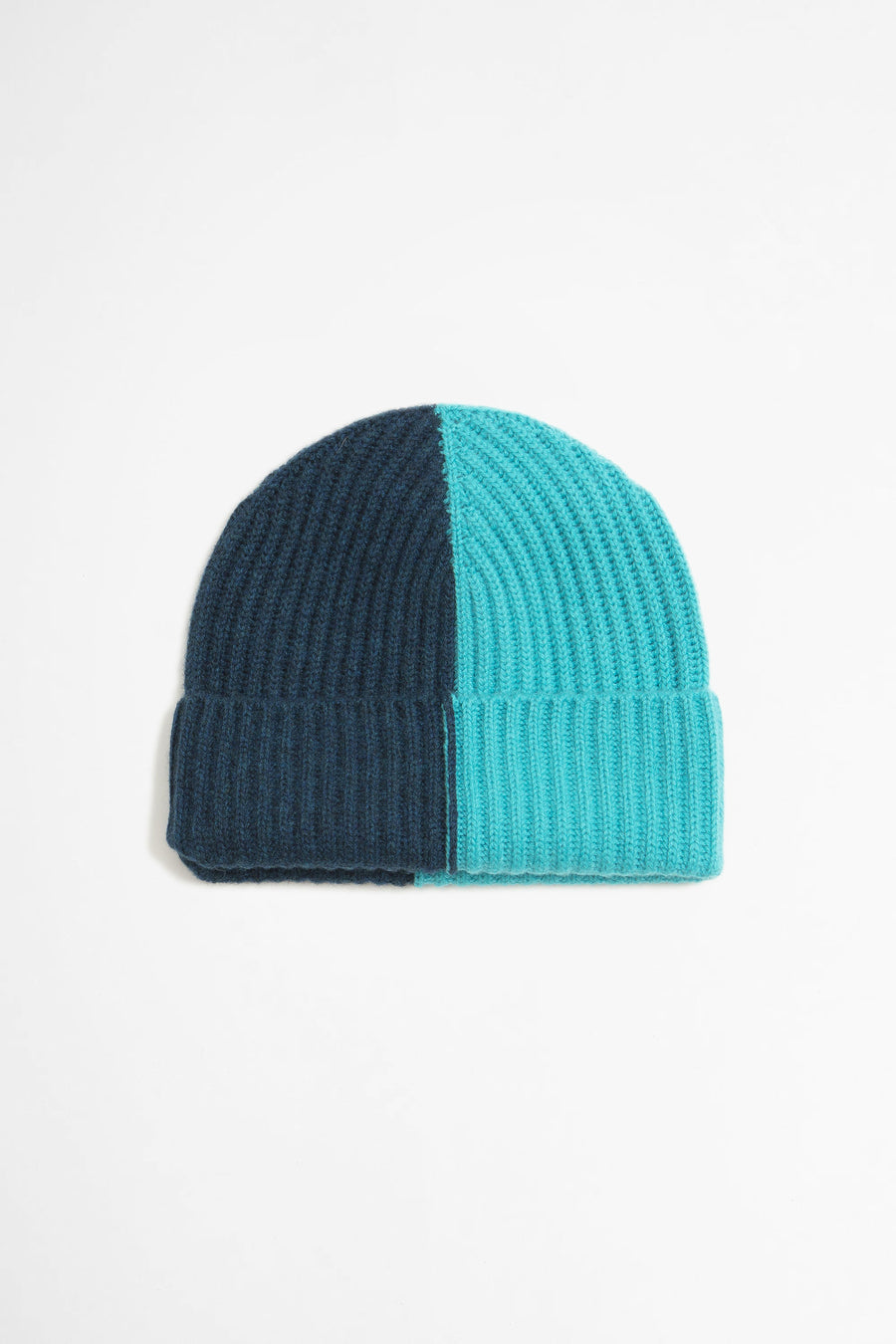 SPORTIVO STORE_Bi Colour Beanie Cashmere Turquoise/Navy