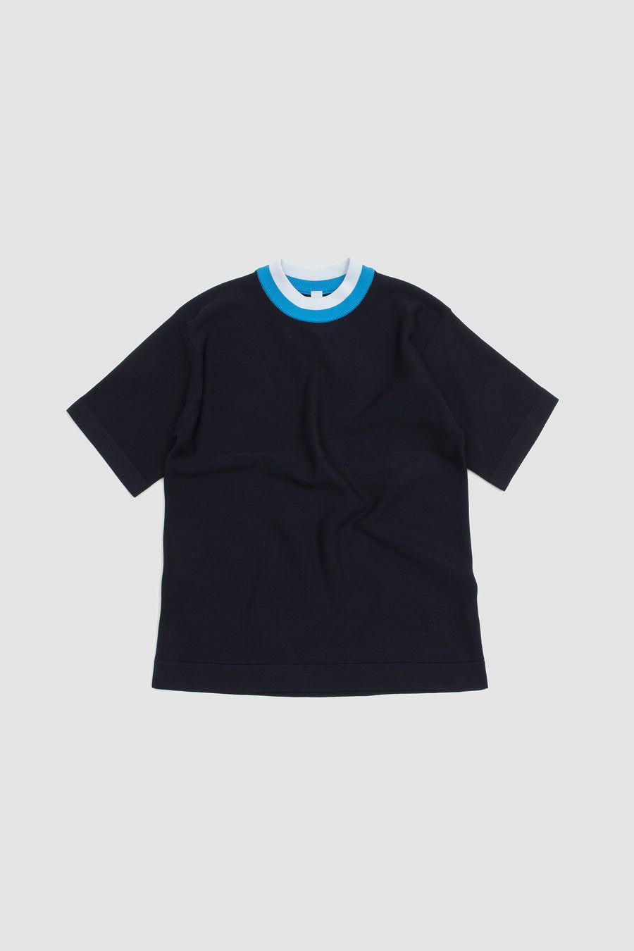 SPORTIVO STORE_Cupro Garter Crew Neck 1 Multi Navy