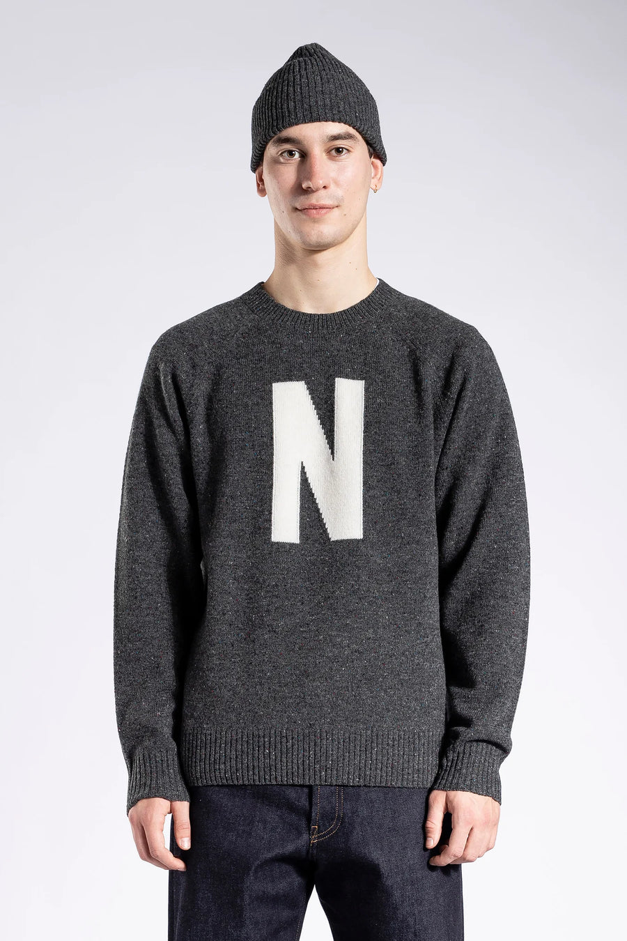 SPORTIVO STORE_Donegal Rib Short Beanie Dark Grey Melange