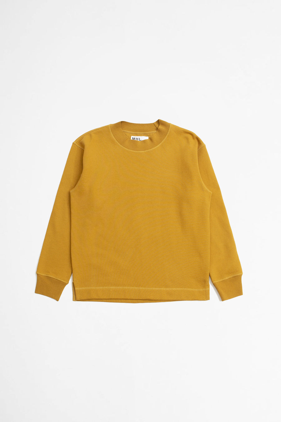 SPORTIVO STORE_Flat Hem Sweatshirt Dry Brushed Loopback Mustard