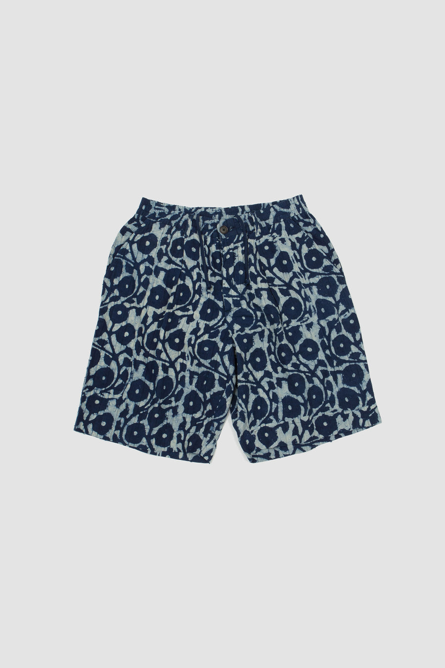 SPORTIVO STORE_Pleated Track Short Hand Print Indigo
