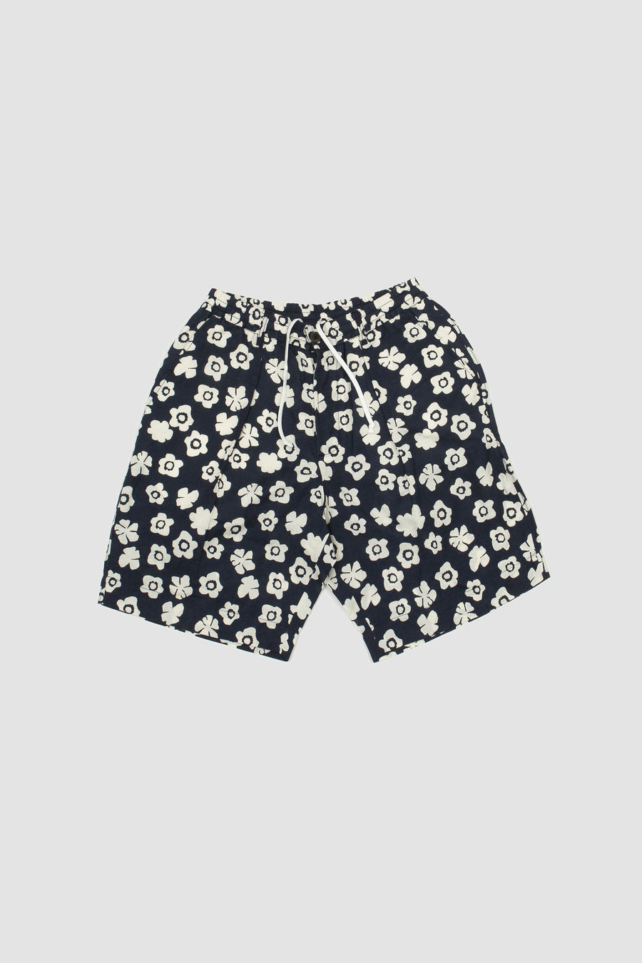 SPORTIVO STORE_Pleated Track Short Indigo Flower