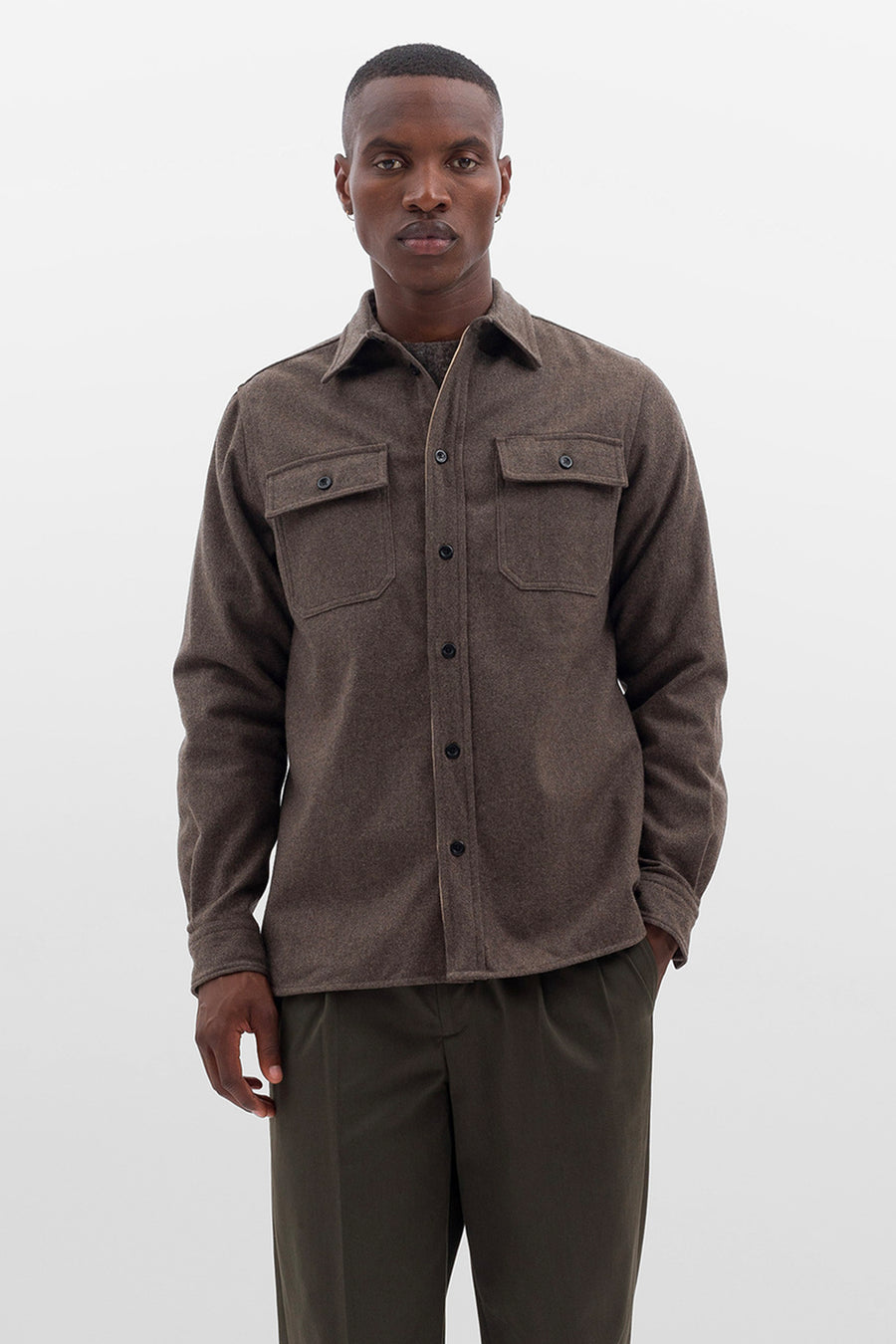 SPORTIVO STORE_Silas Wool Shirt Taupe