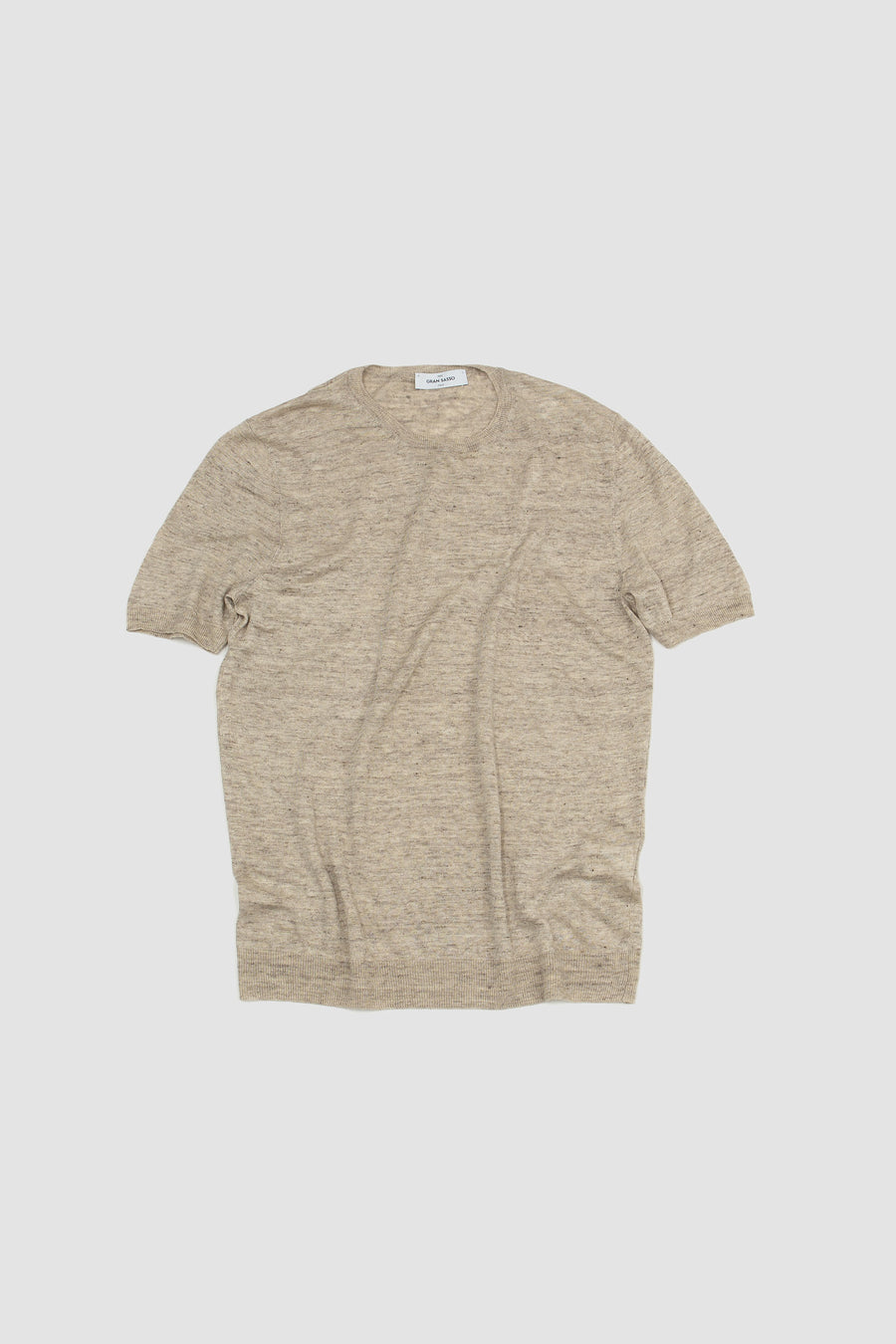SPORTIVO STORE_SS Linen Crew Neck Beige Melange