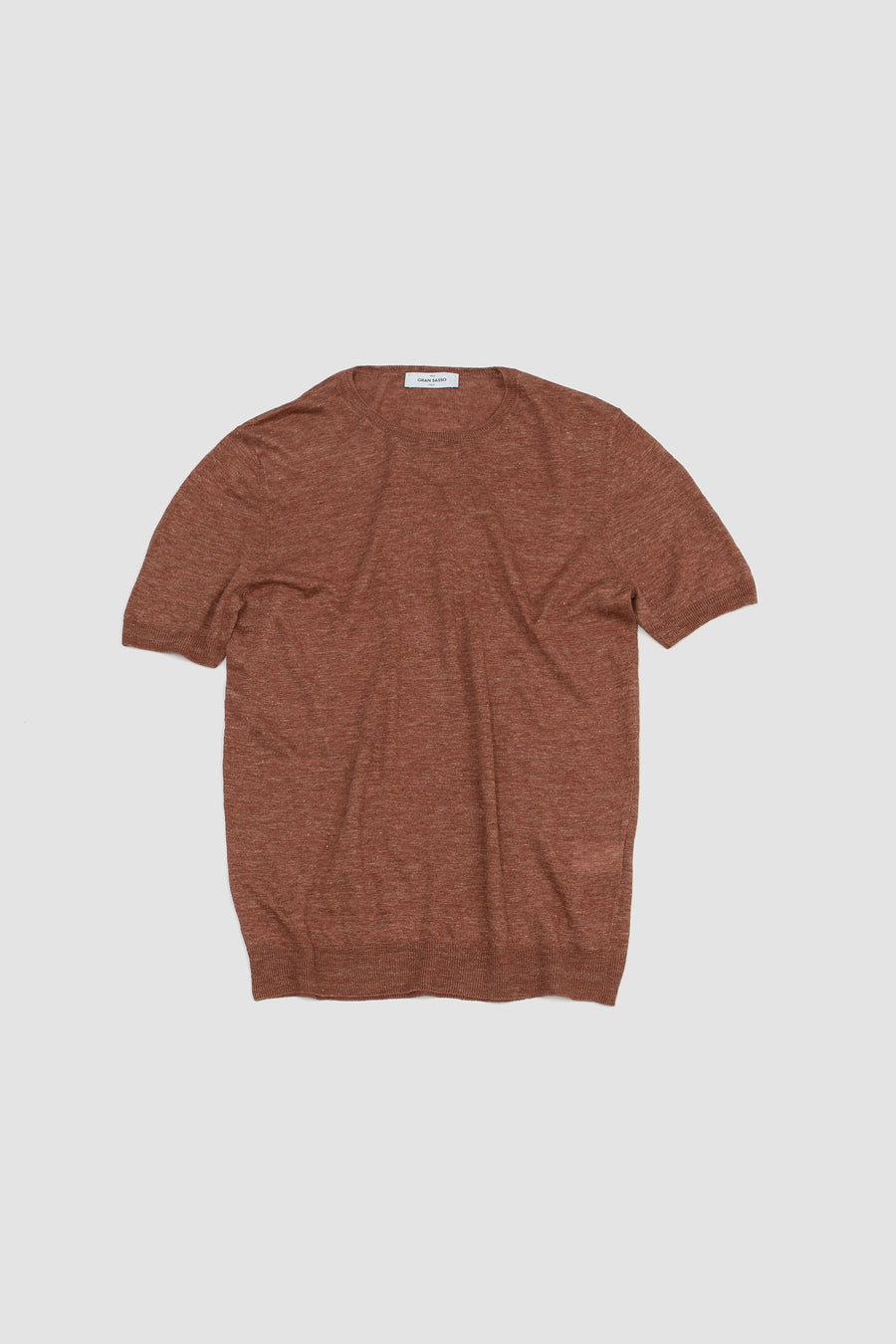 SPORTIVO STORE_SS Linen Crew Neck Carmine Melange