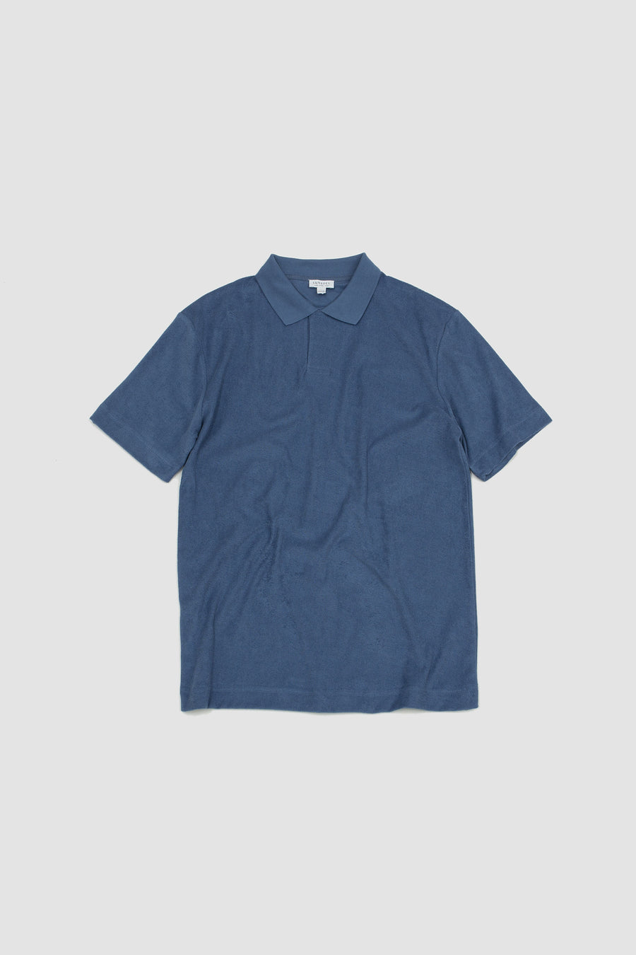 SPORTIVO STORE_Towelling Polo Shirt Bluestone