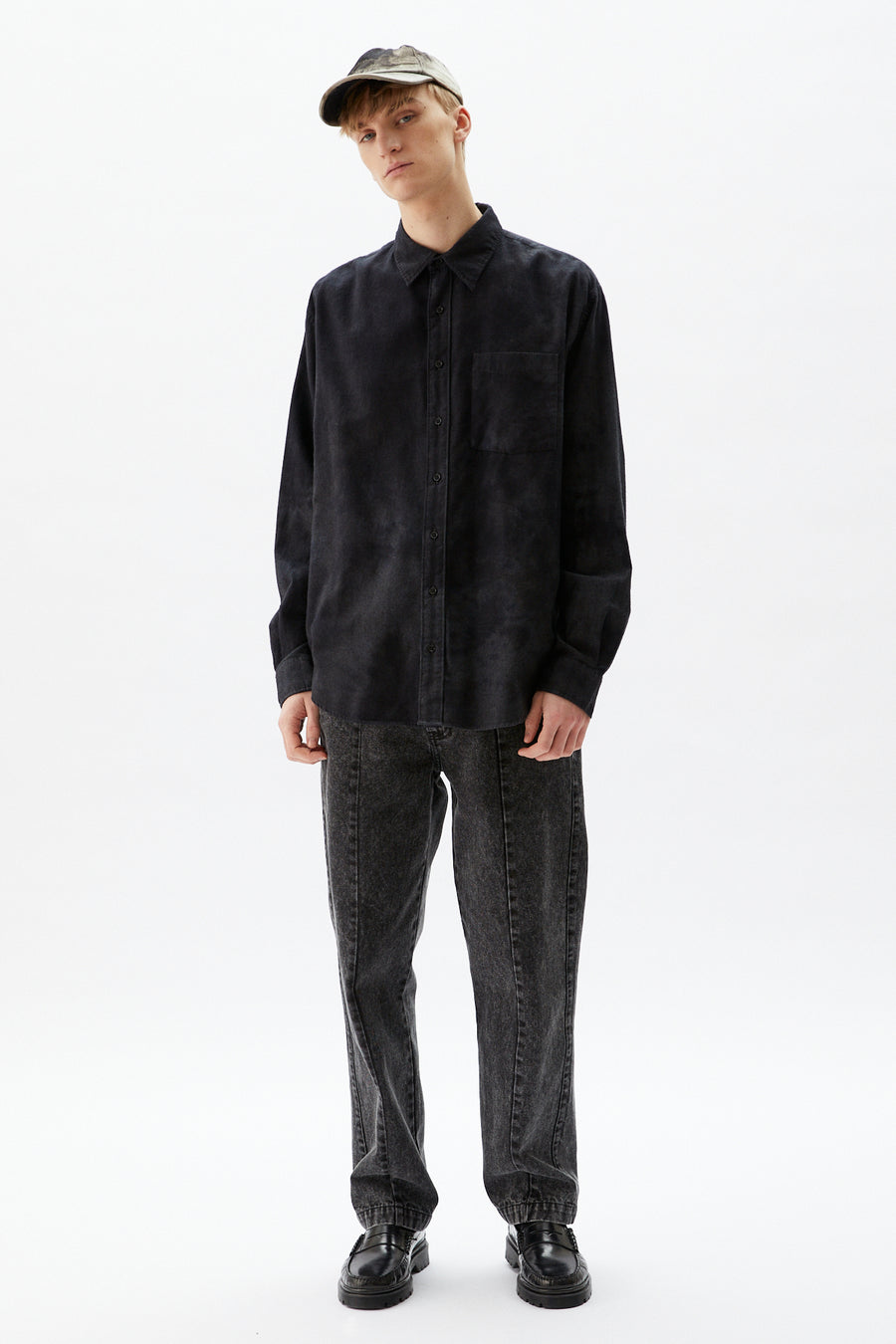 SPORTIVO STORE_Trousers Alef Denim Front Seam Washed Black