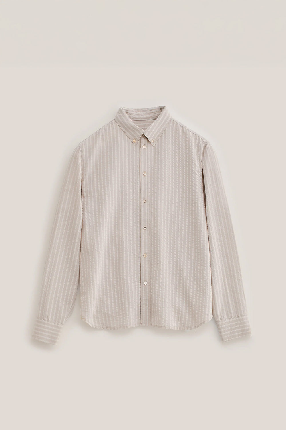 Mani Button Down Shirt Beige Stripe_6