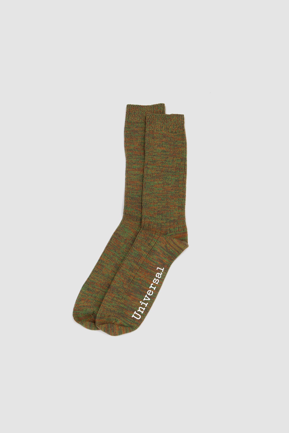 Slub Socks Dark Olive_2
