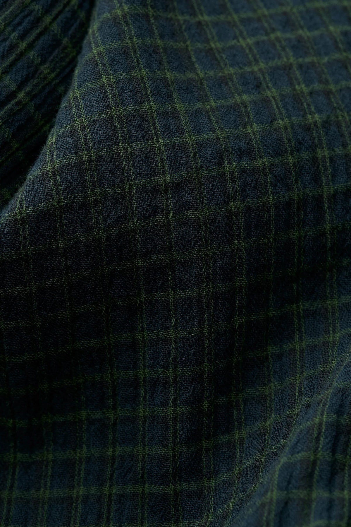 Banita Button Down Shirt Navy Green Check_8