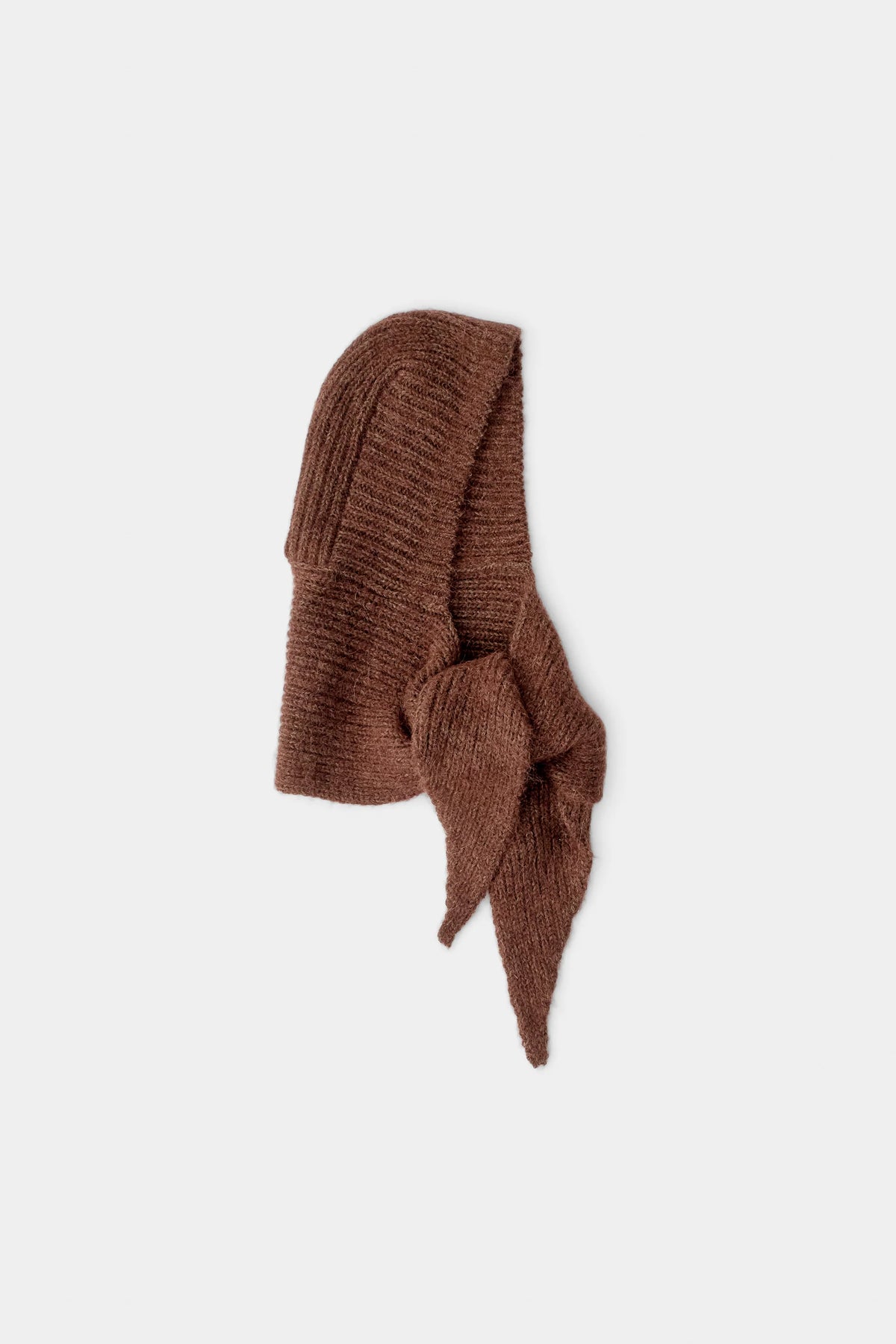 Bisa Hooded Scarf Chocolate Brown_4