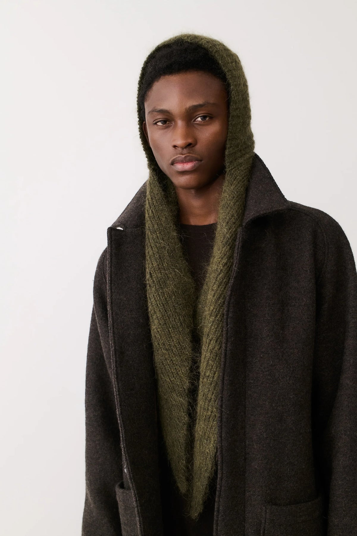 Bisa Hooded Scarf Sage