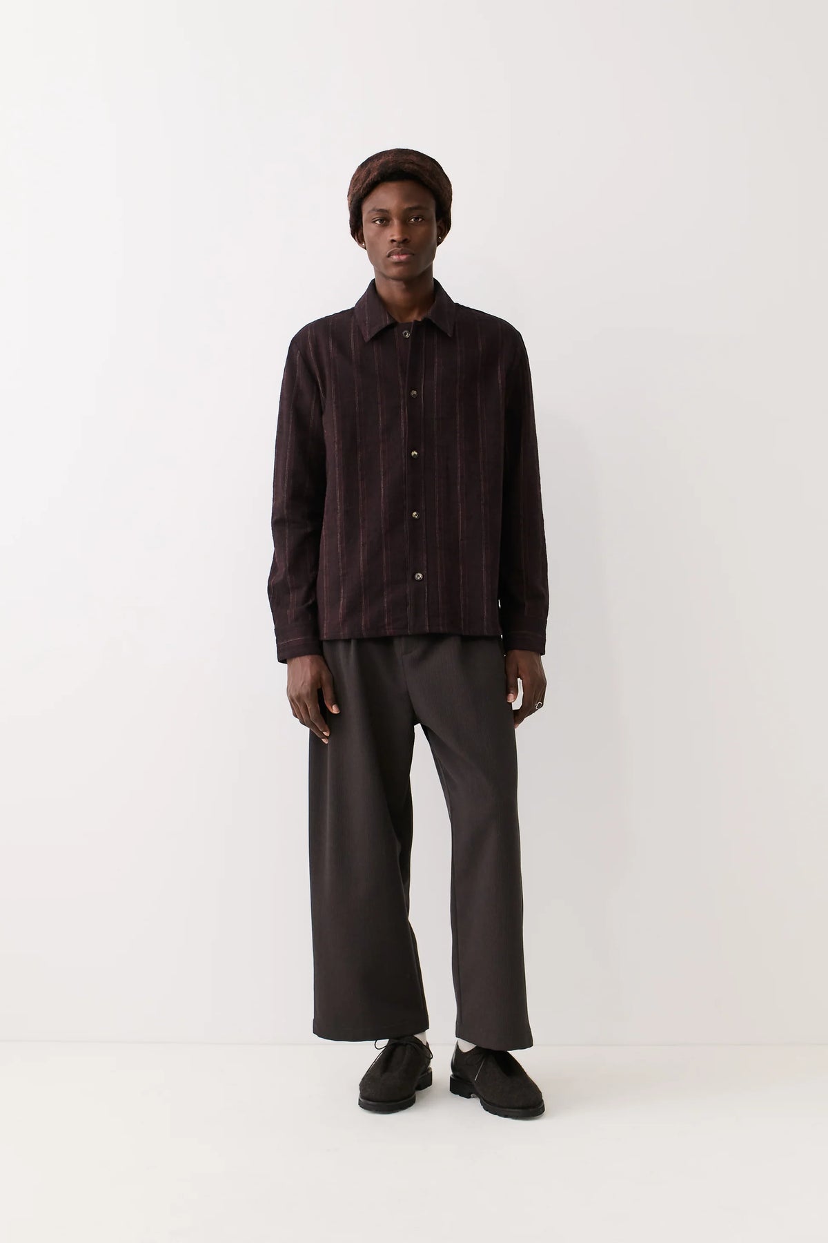Cullu Overshirt Black Wine Line_4