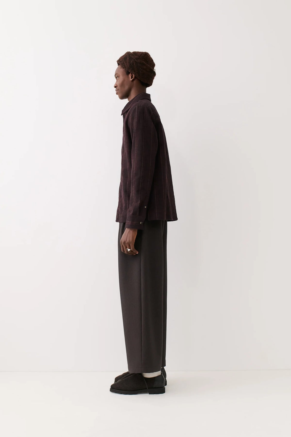 Cullu Overshirt Black Wine Line_5