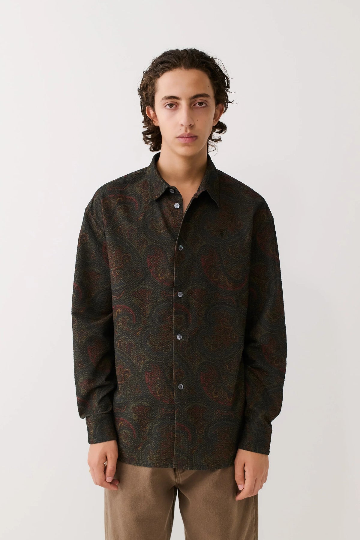 Derbin Shirt Moss Paisley_1