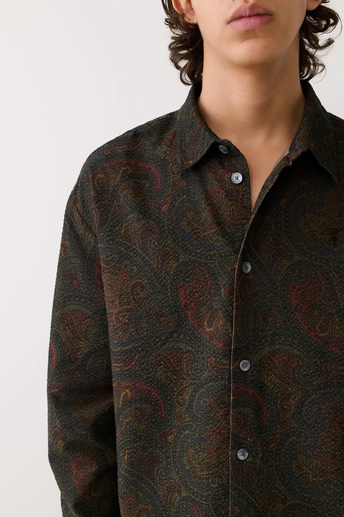 Derbin Shirt Moss Paisley_3