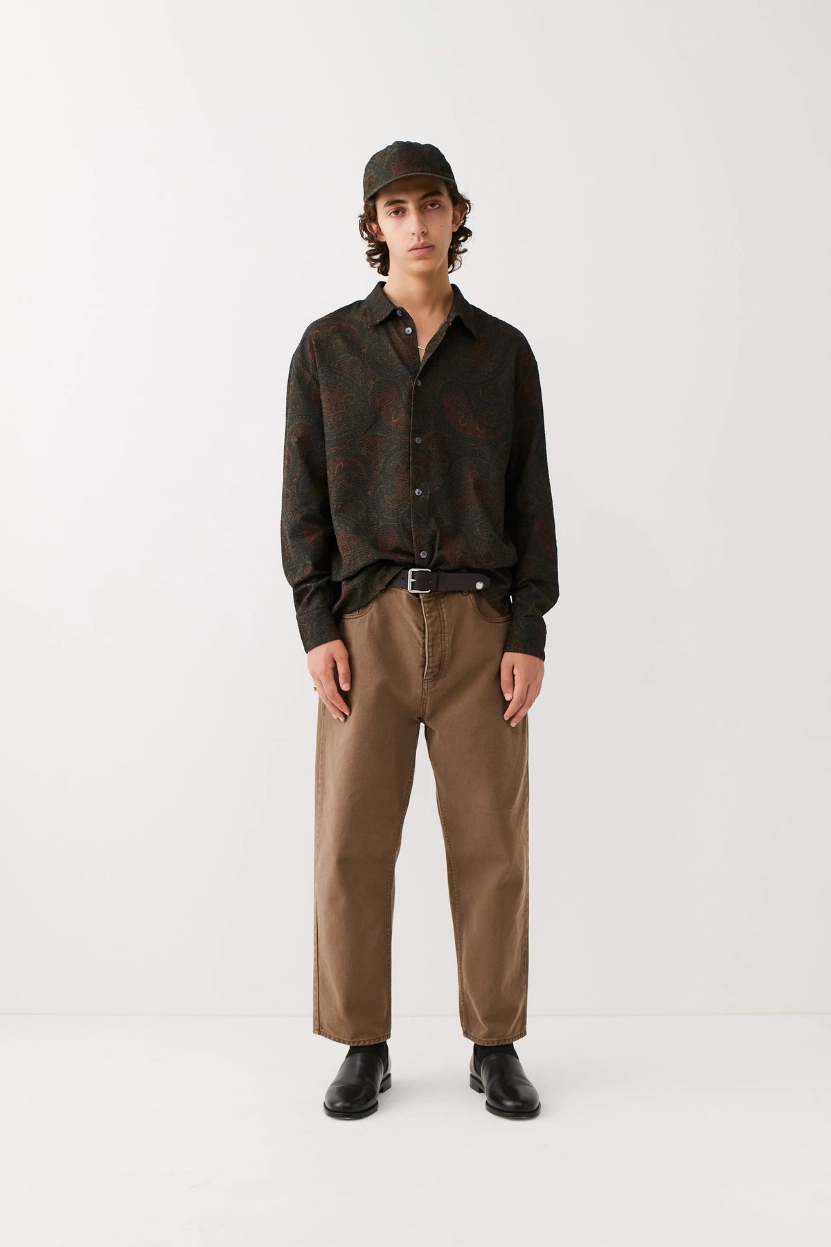 Derbin Shirt Moss Paisley_7