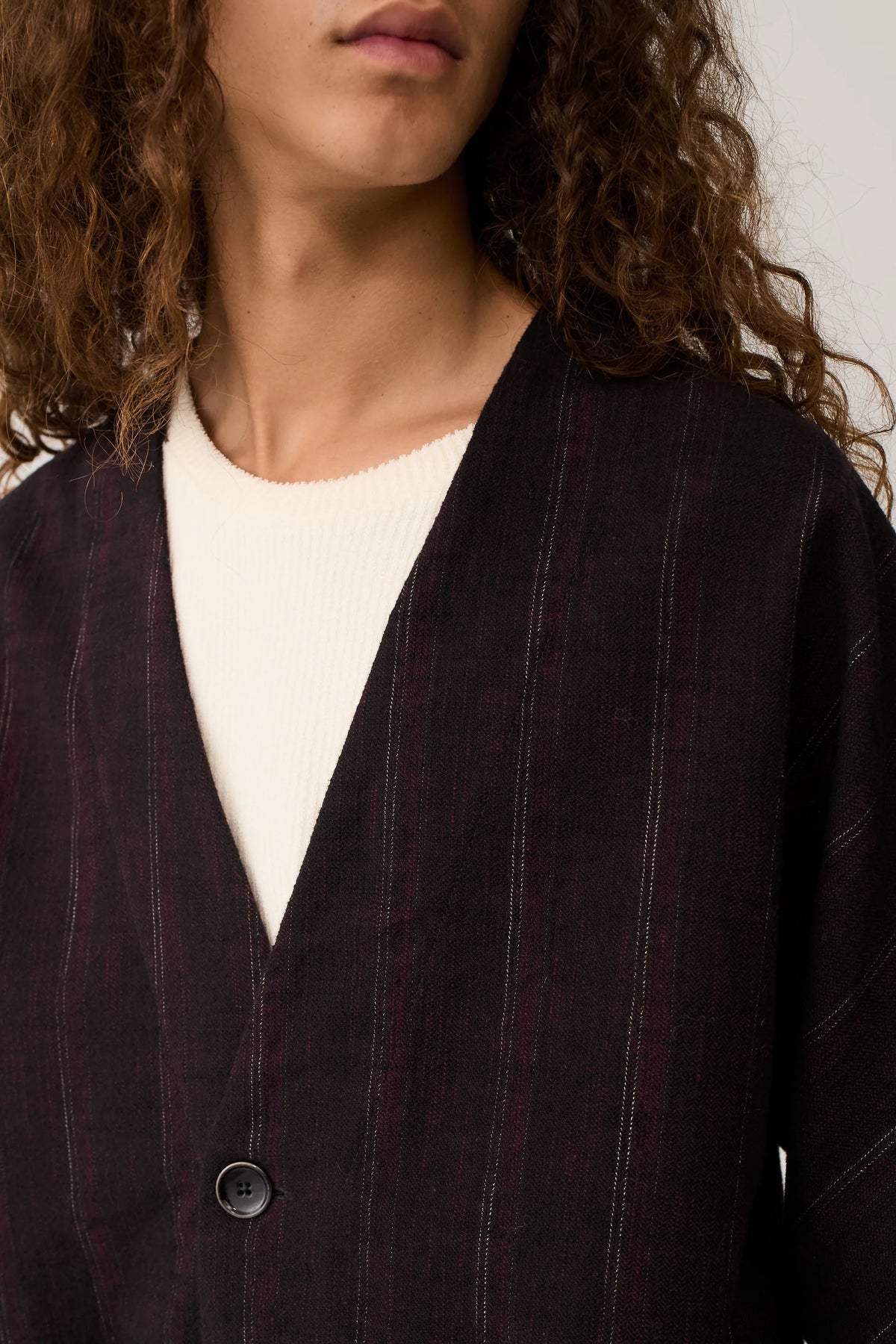 Kaan Cardigan Black Wine Line_6