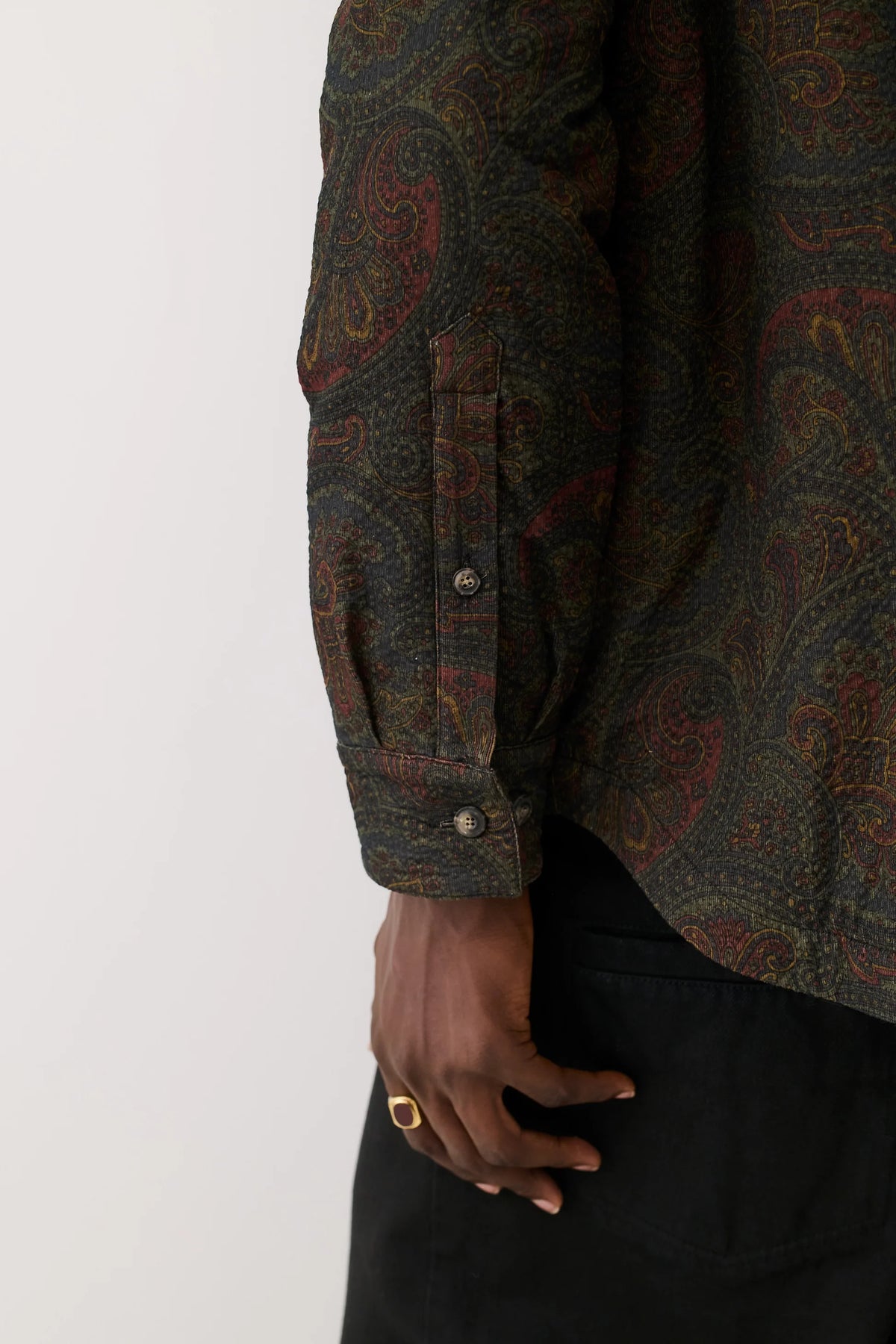 Marani Overshirt Moss Paisley_5