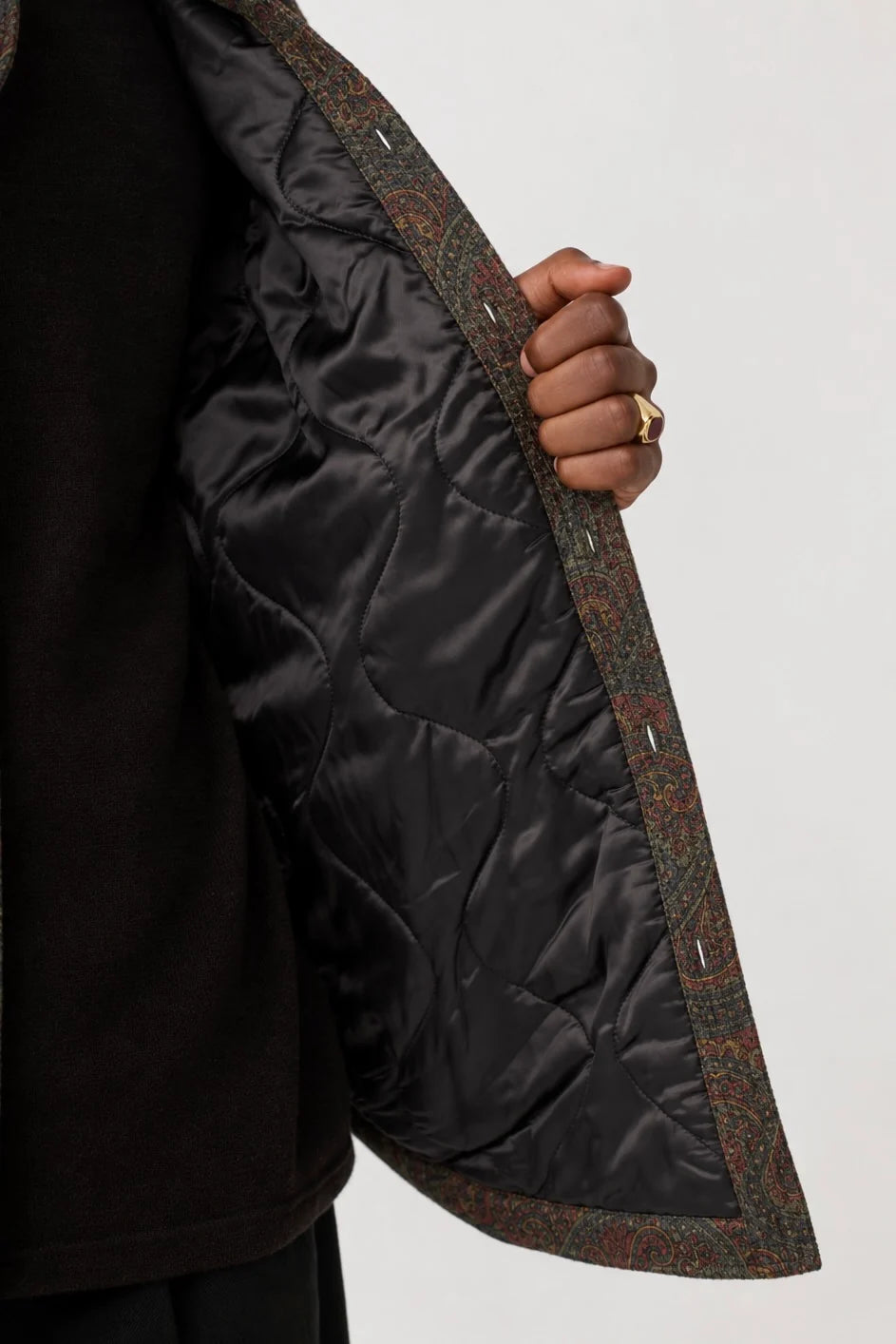 Marani Overshirt Moss Paisley_7