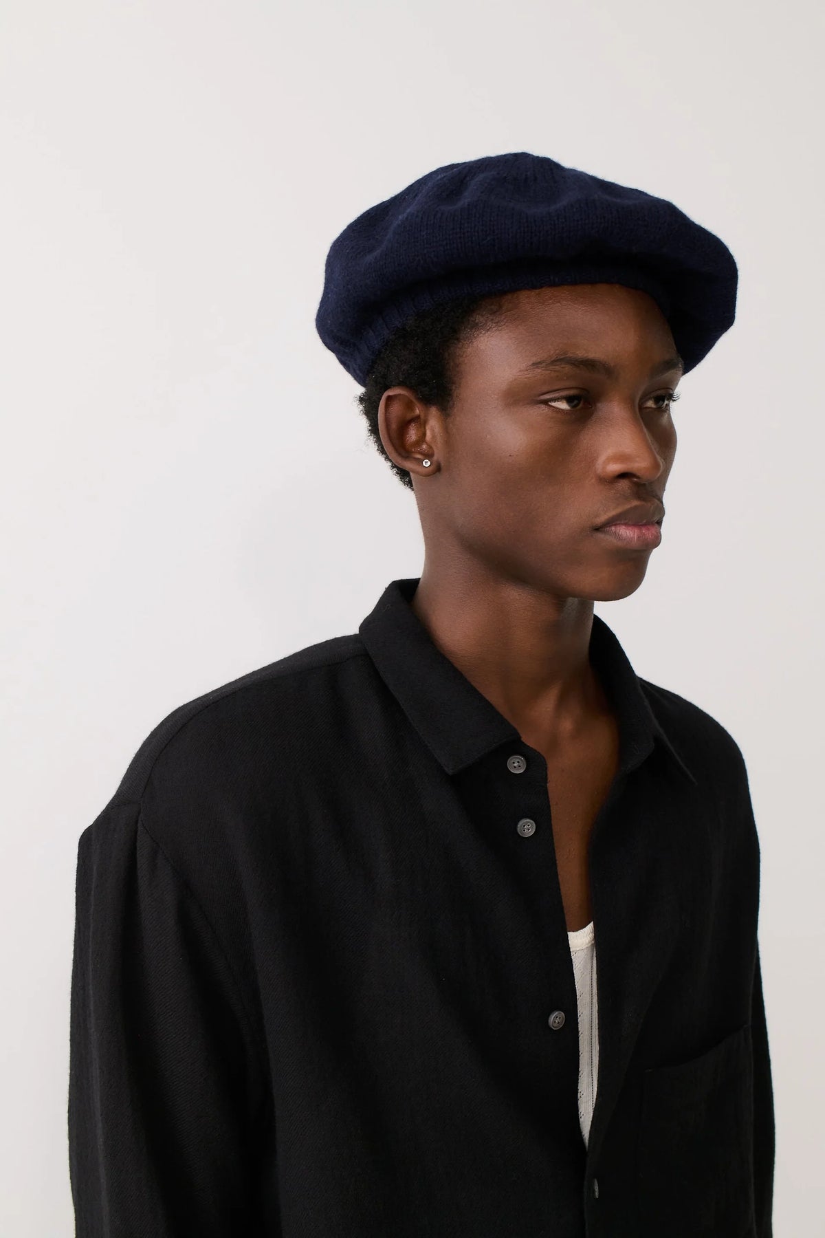 Prado Knitted Beret Antique Navy