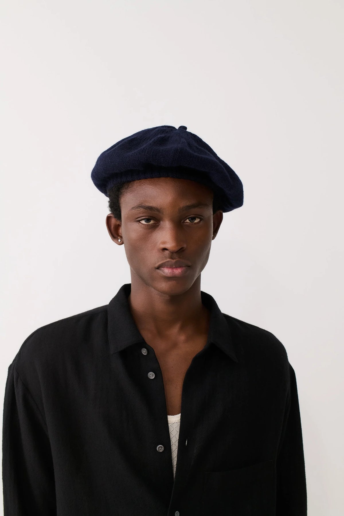 Prado Knitted Beret Antique Navy_2