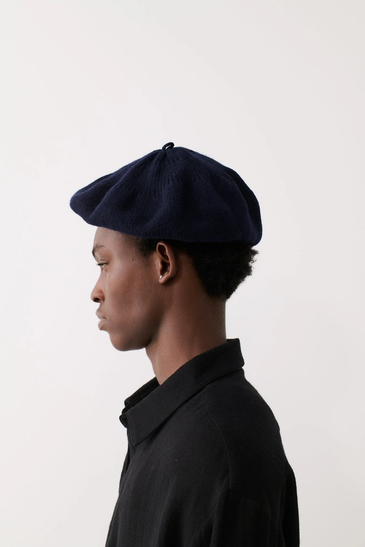 Prado Knitted Beret Antique Navy_3