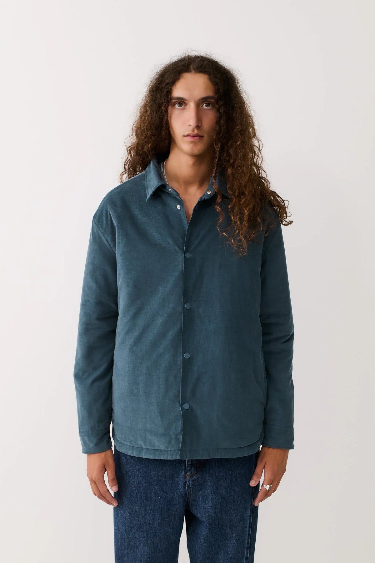 Olkay Quilted Overshirt Sea Corduroy_1
