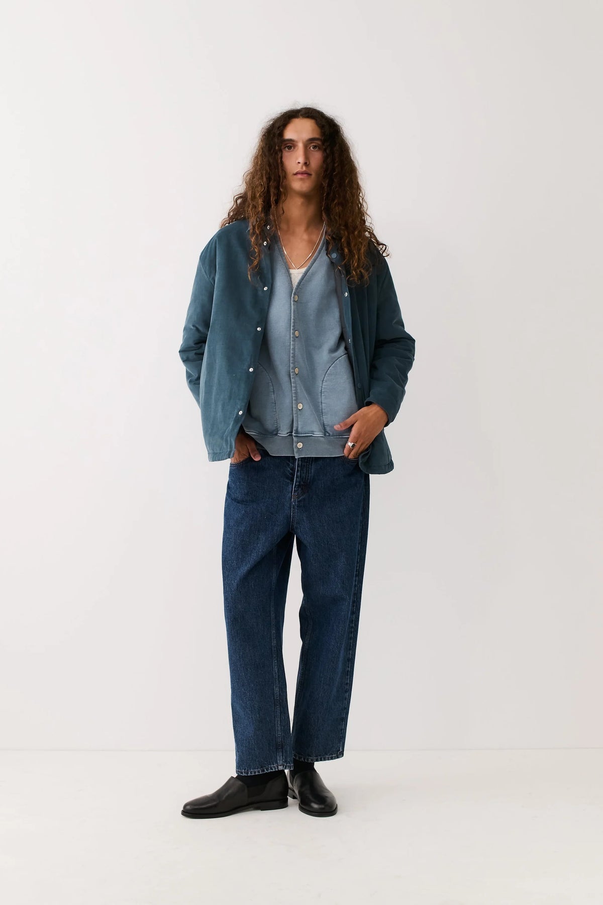 Olkay Quilted Overshirt Sea Corduroy_2