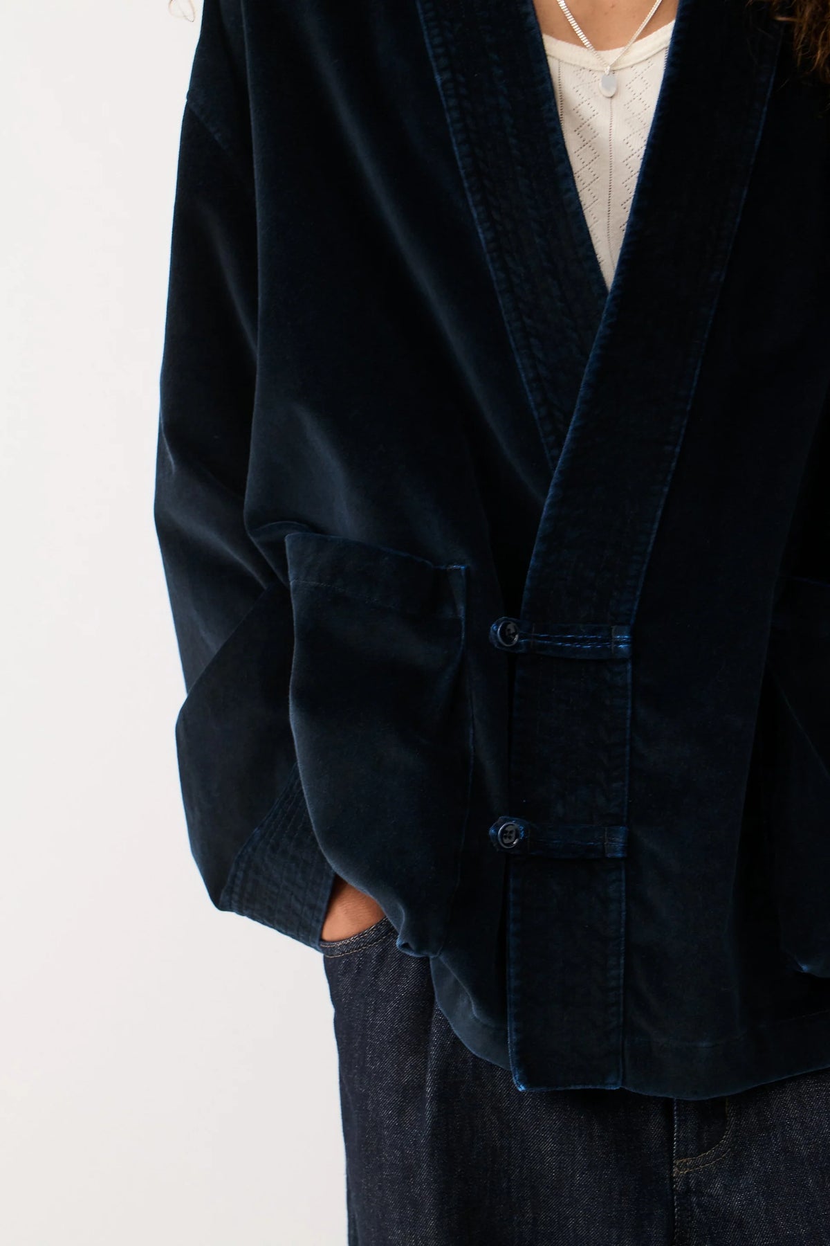 Quimono Shirt Washed Midnight_4
