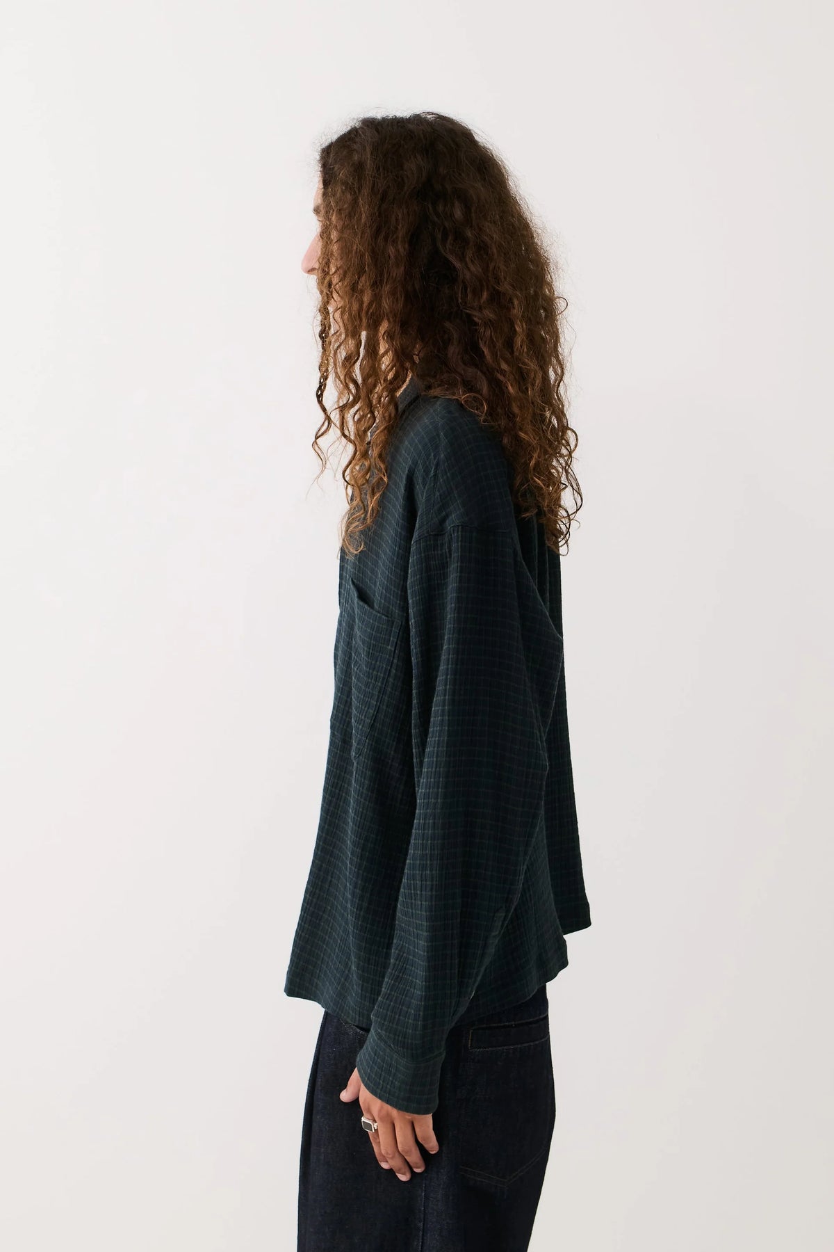 Rumba Shirt Navy Green Check_2