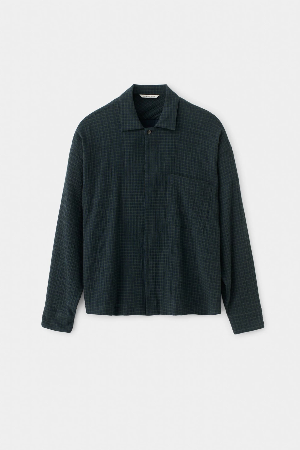 Rumba Shirt Navy Green Check_9