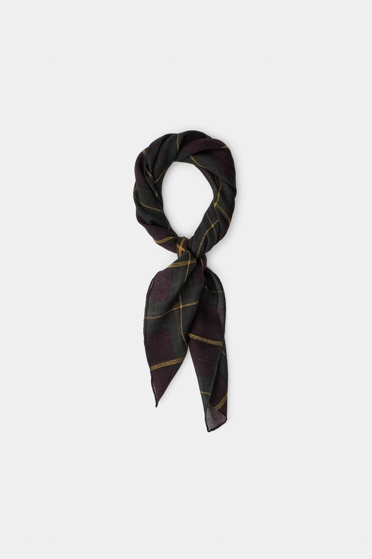 Salazar Wool Scarf Amber Check_3