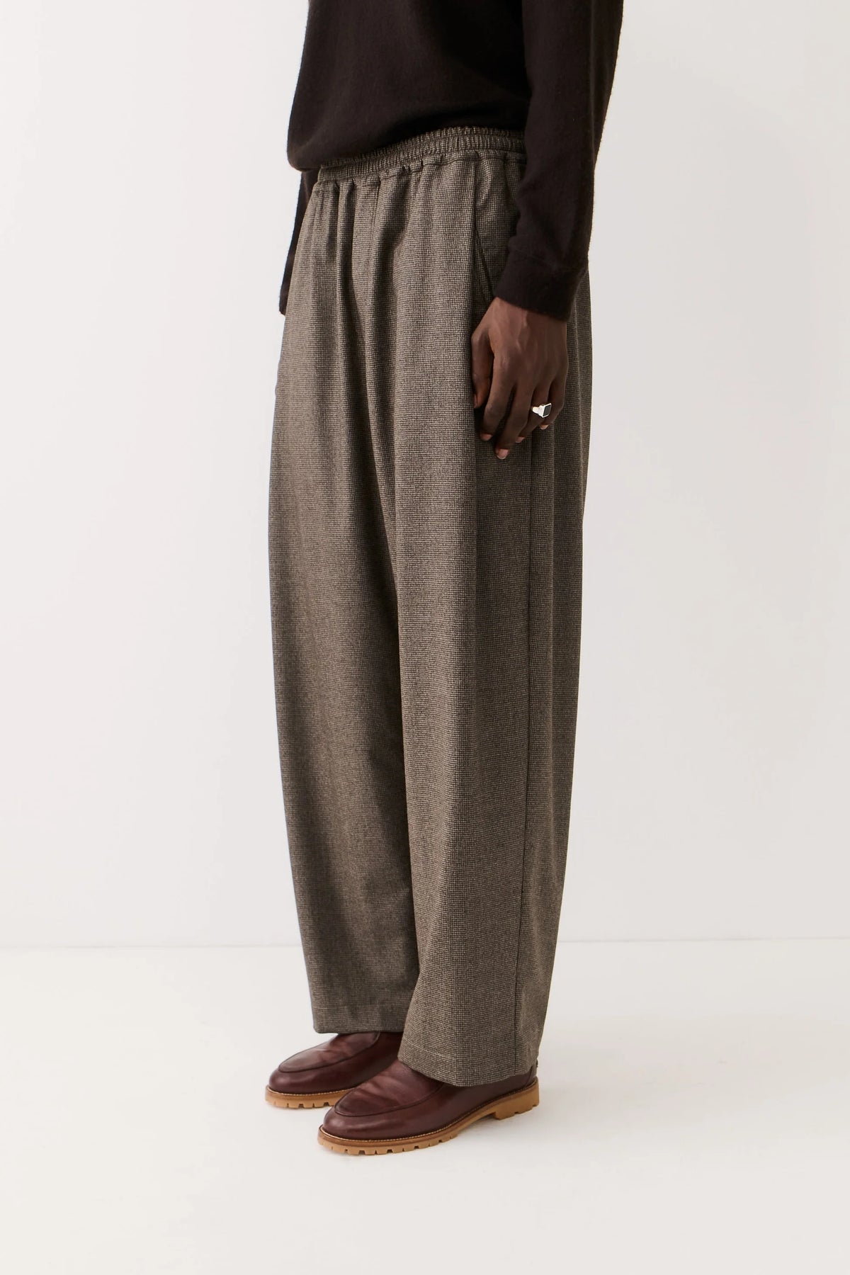 Wewa Wide Trousers Dirty Houndstooth_2