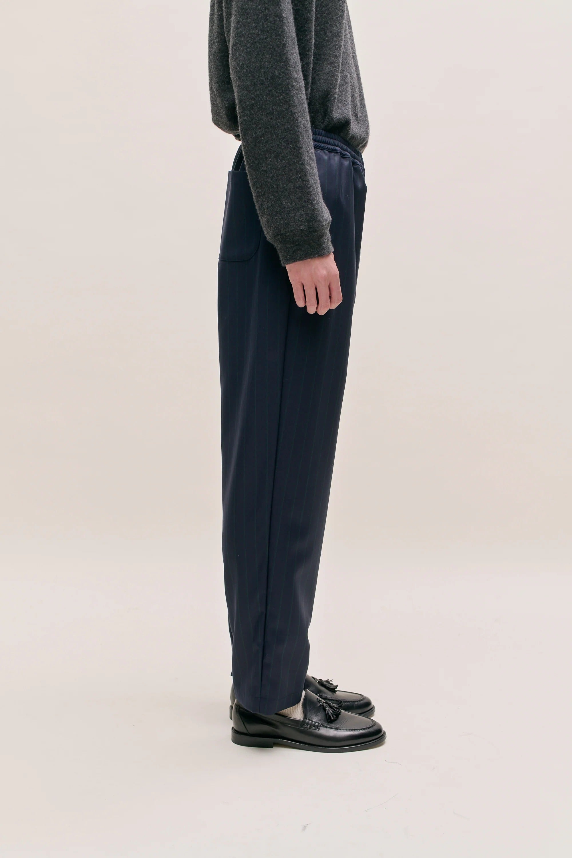 Banasa Pants Navy Double Pinstripe