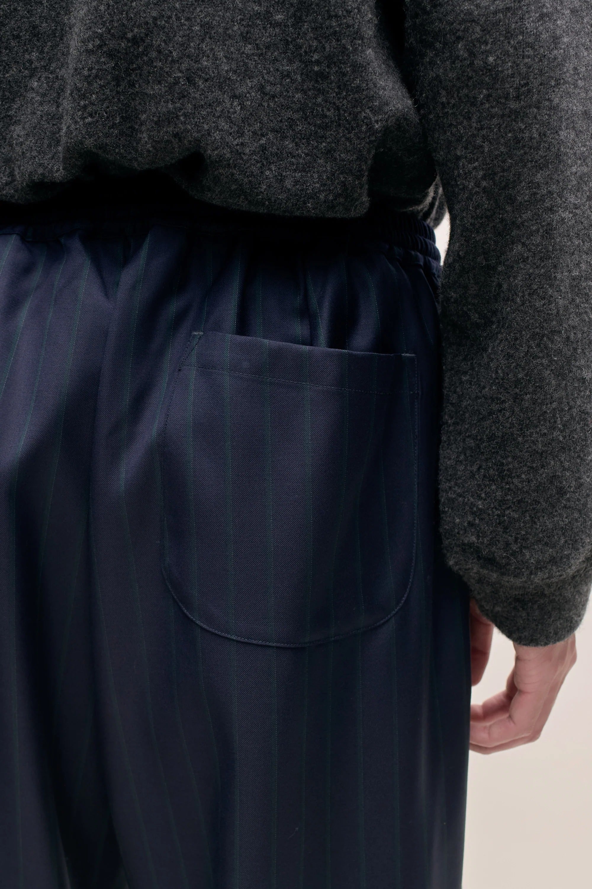 Banasa Pants Navy Double Pinstripe_4