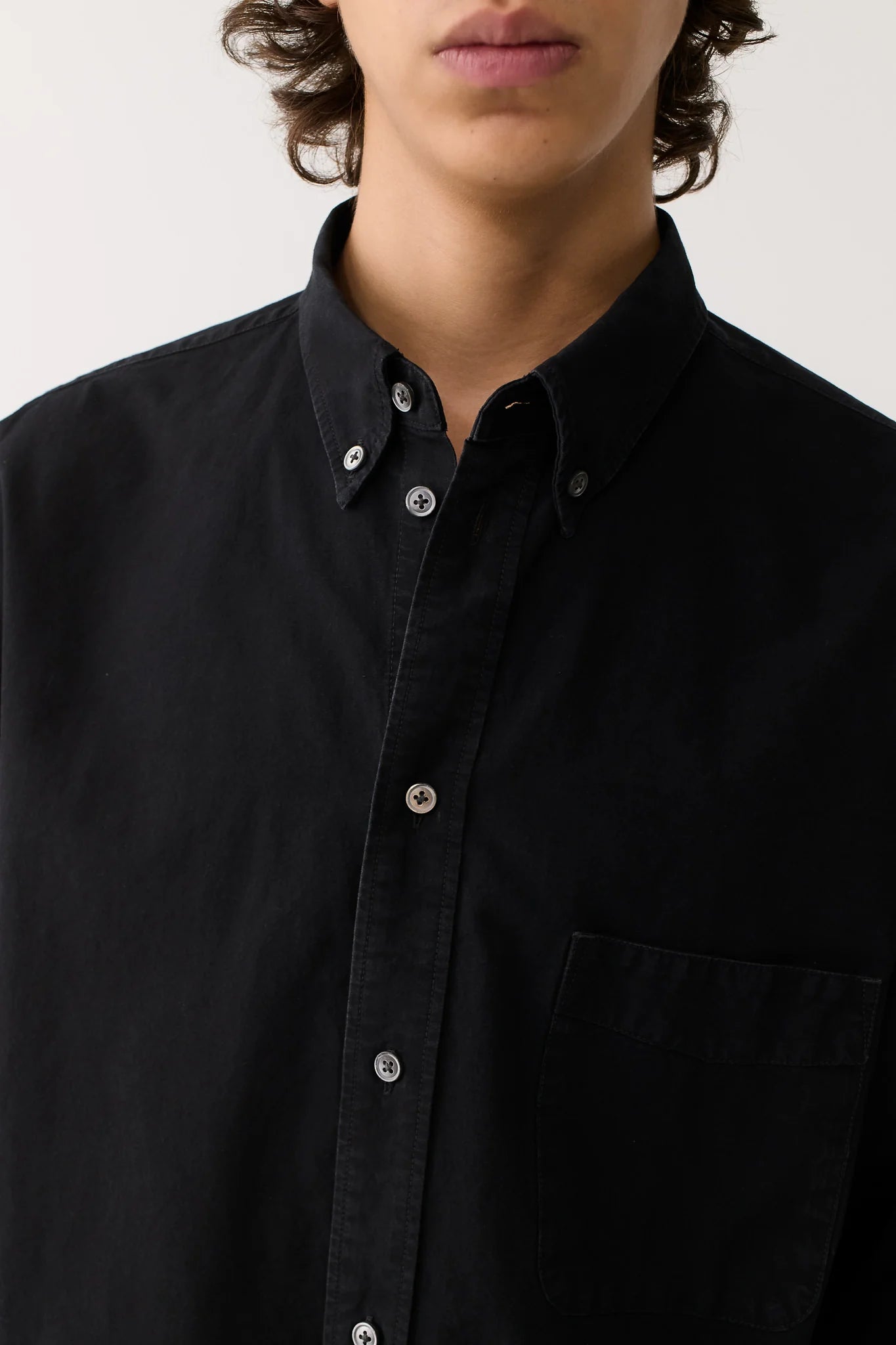 Banita Button Down Shirt Black Cosmos_3