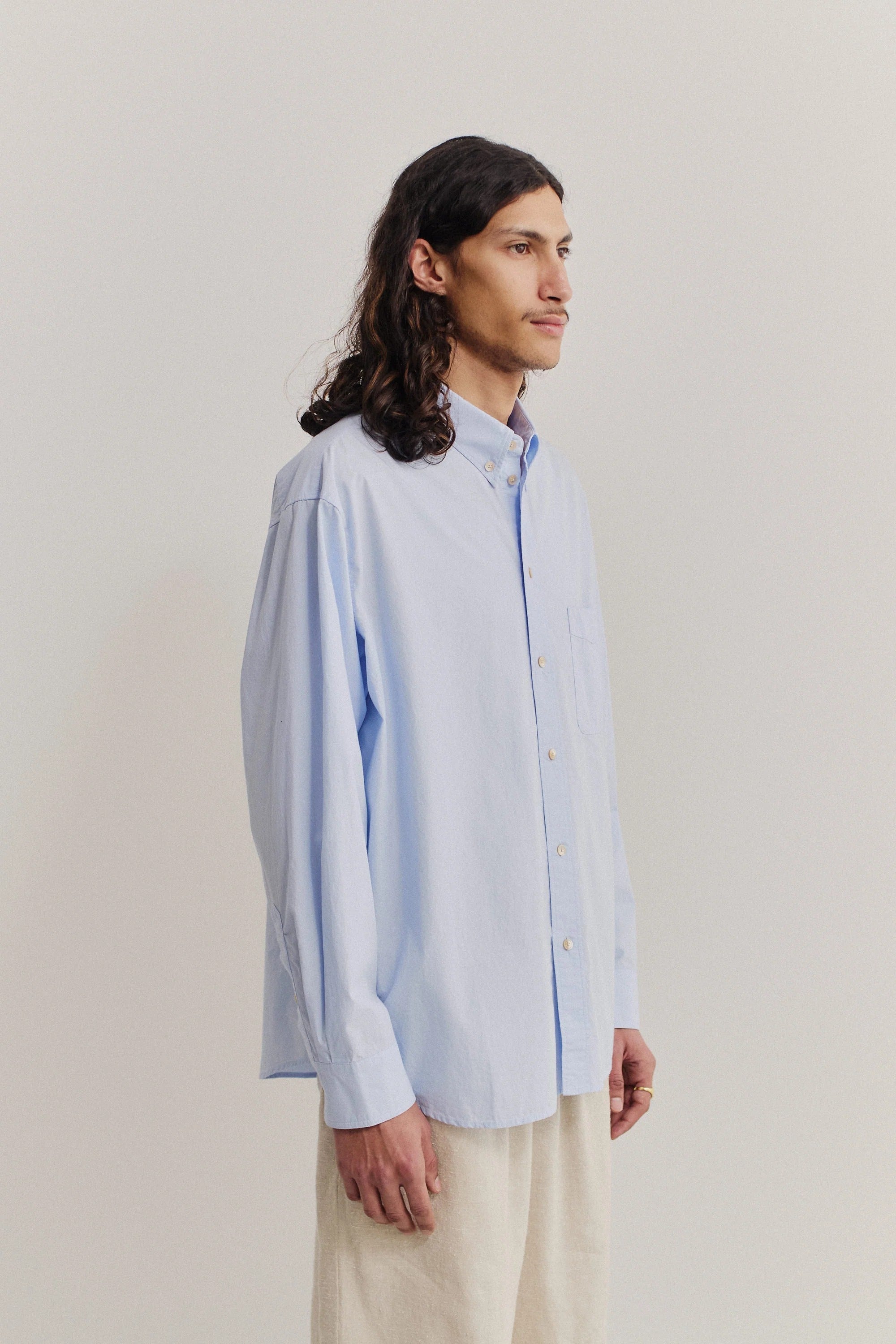 Banita Button Down Shirt Cluster Washed Blue_3