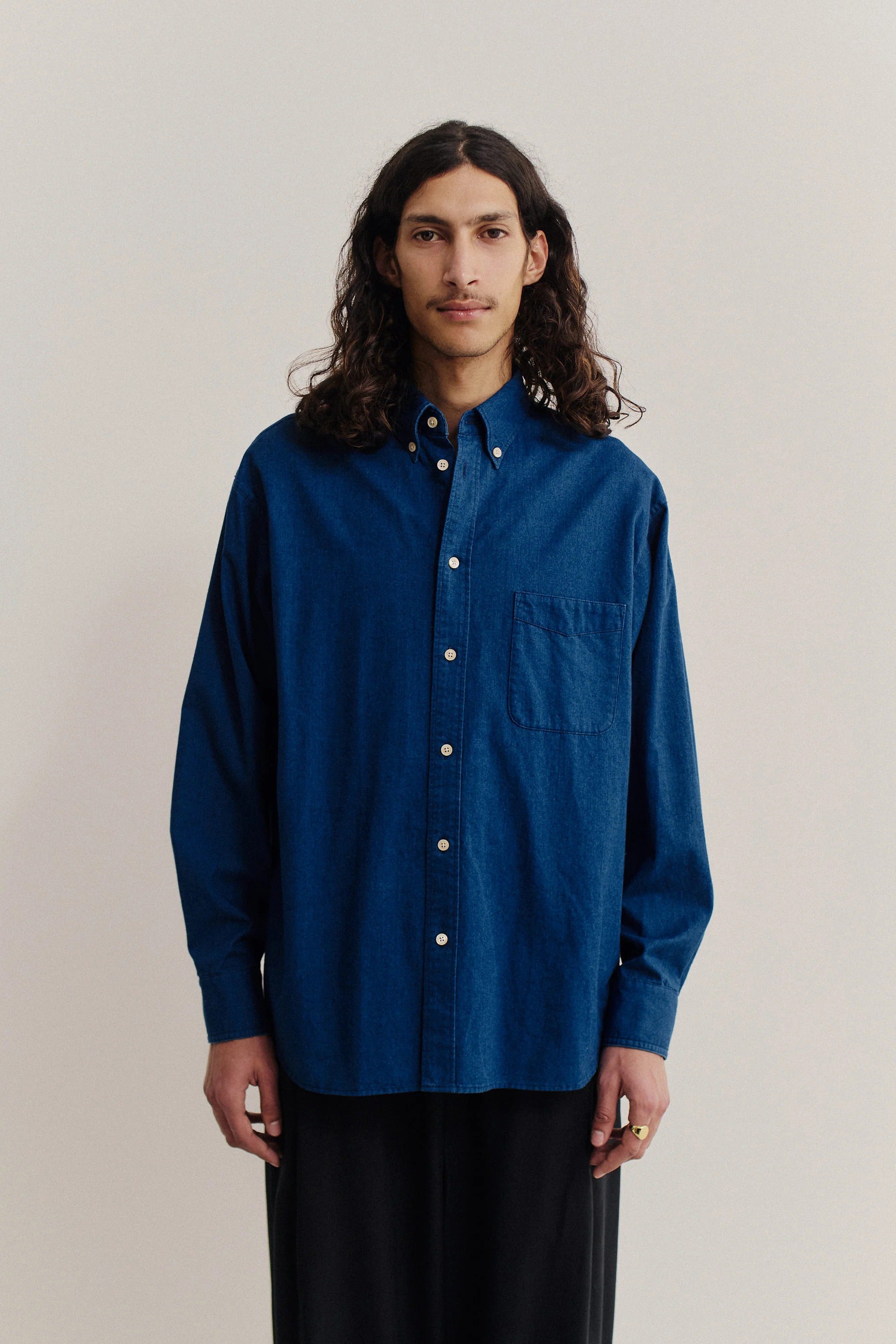 Banita Button Down Shirt Soft Indigo