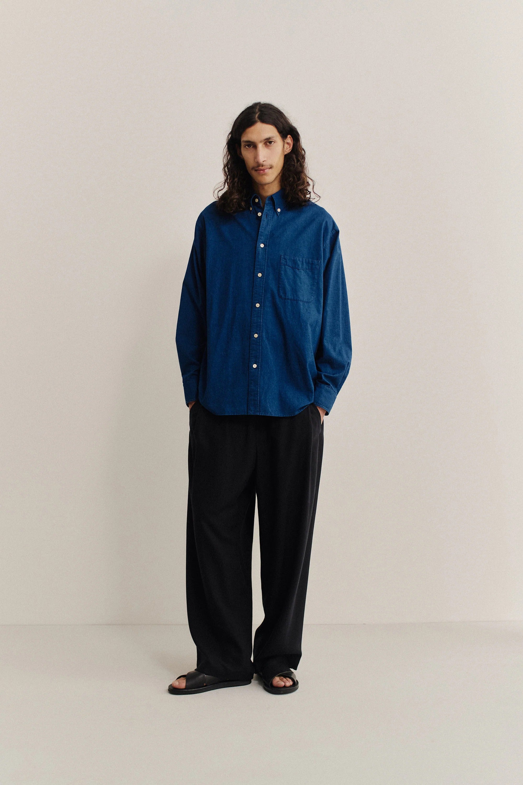 Banita Button Down Shirt Soft Indigo_2