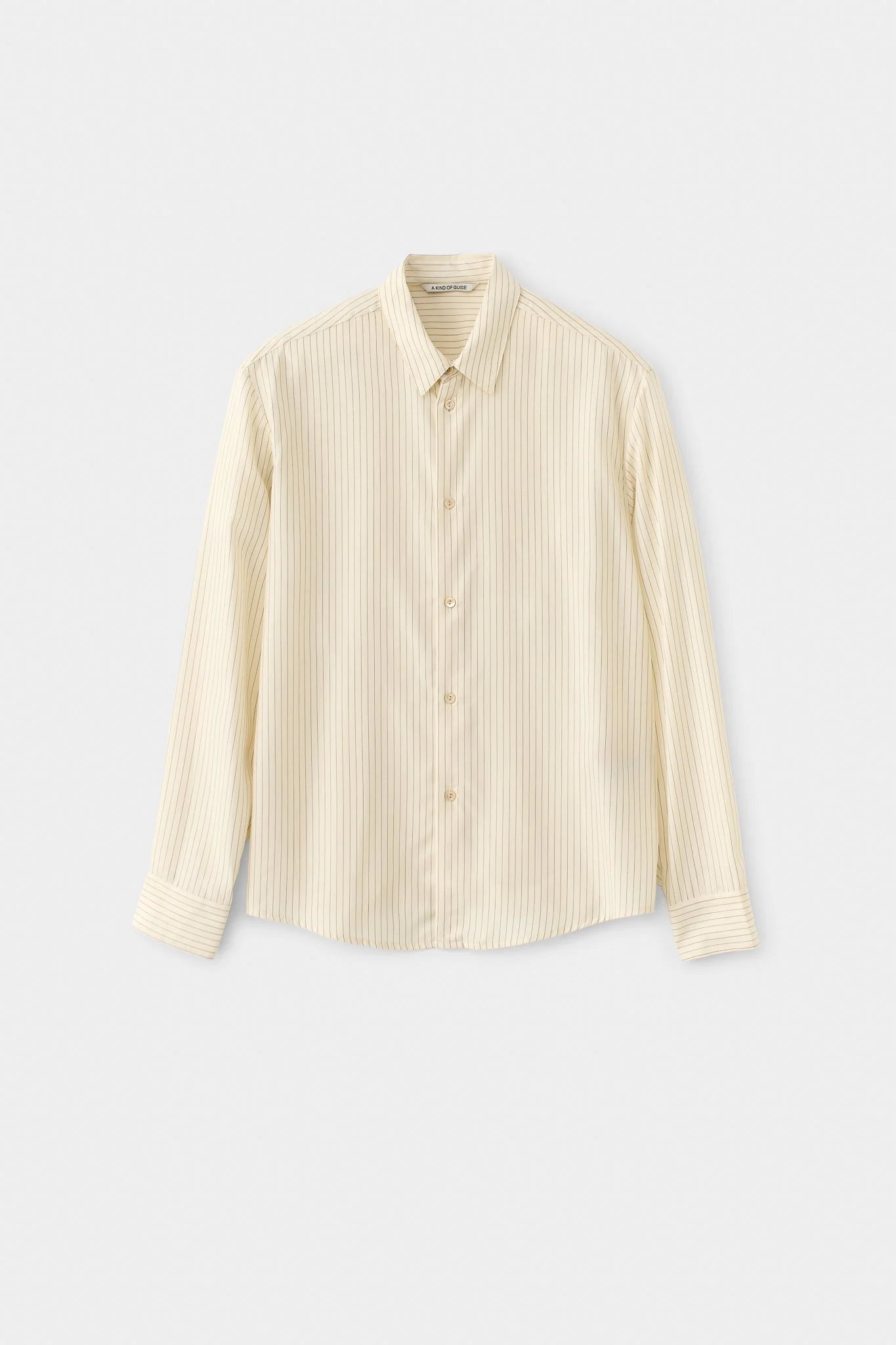 Fulvio Shirt Cream Black Pinstripe_7