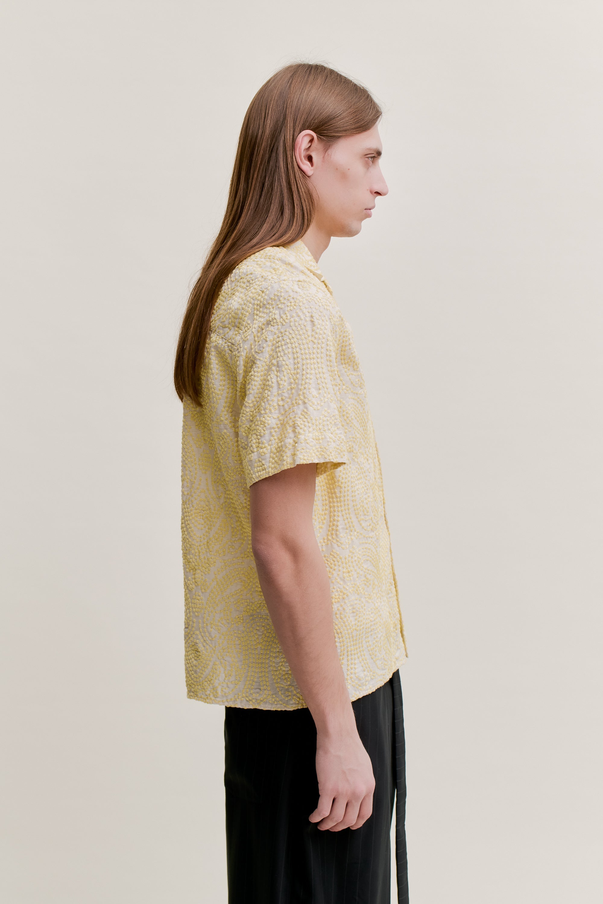 Gioia Shirt Lemon Paisley Embroidery